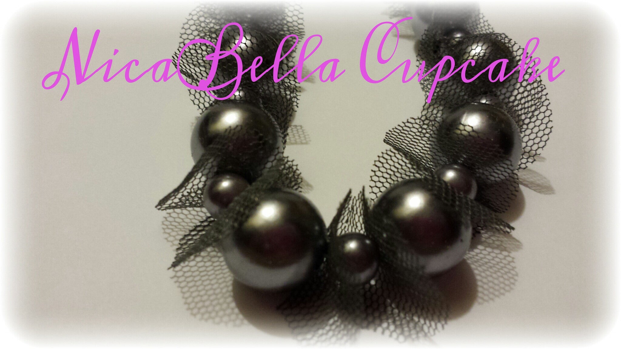 Pearl And Tulle Necklace - NicaBella Cupcake Boutique