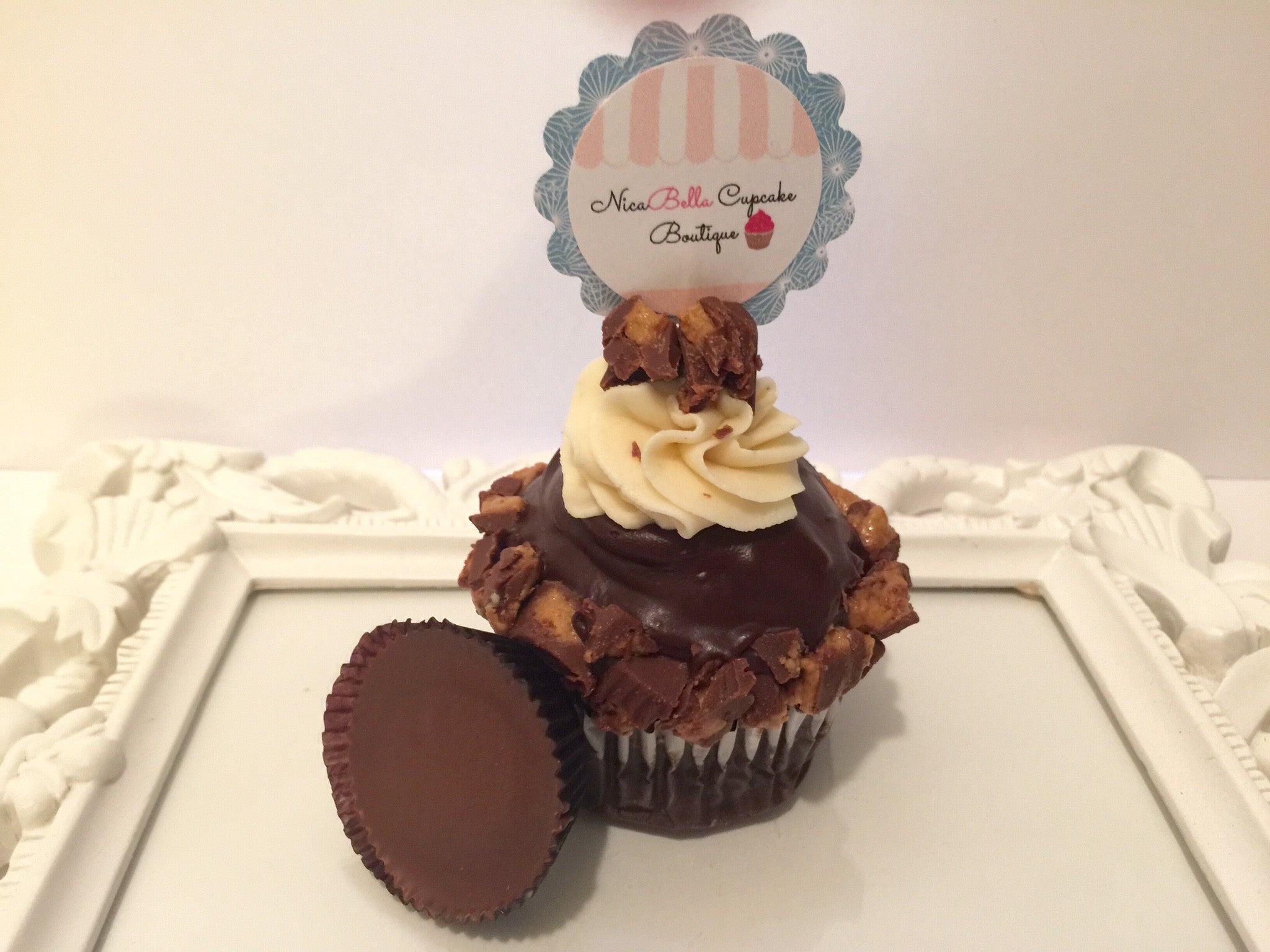 Chocolate Peanut butter Cup Cupcake - NicaBella Cupcake Boutique